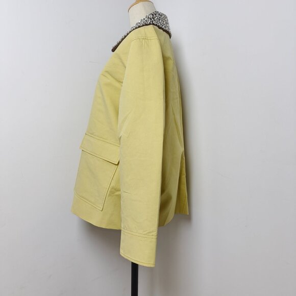 Veronica Beard Arlen Dickey Crystal-Embroidered Coated-Cotton Statement Coat - Picture 5 of 14